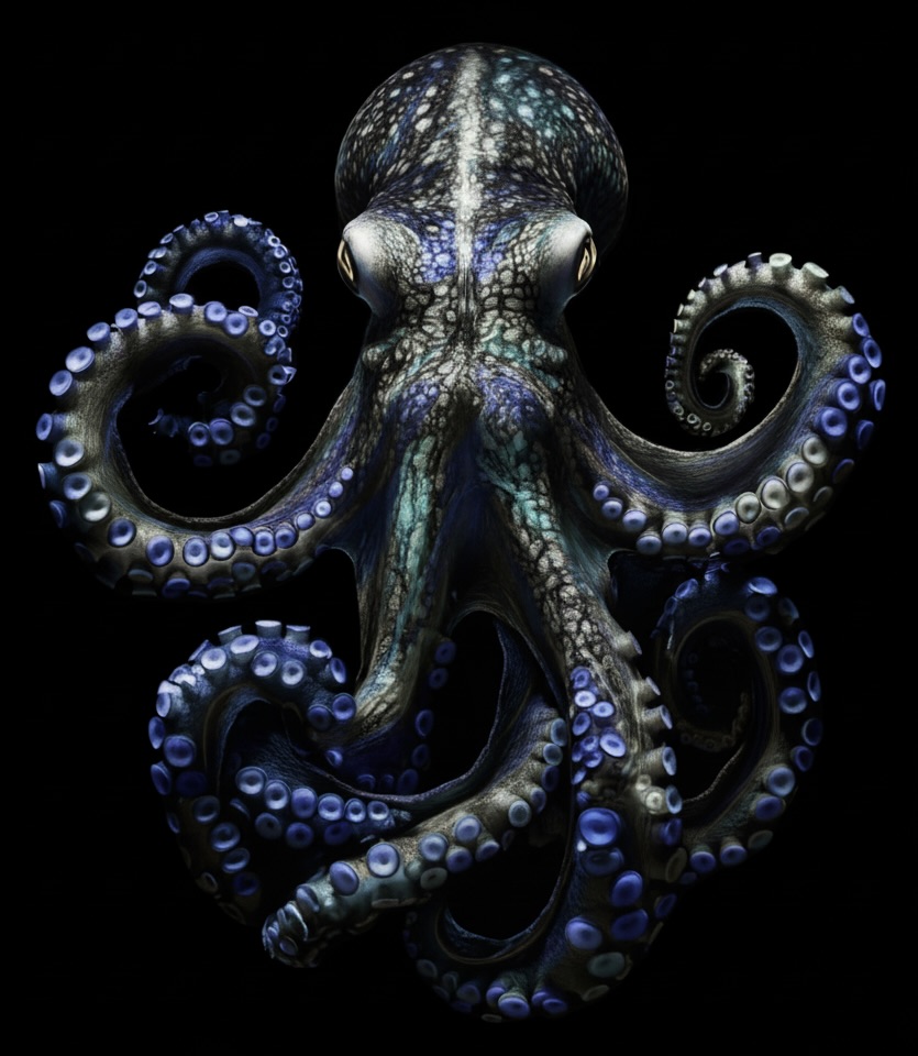 Ahtapot çeviklik ve esneklik gösteriyor